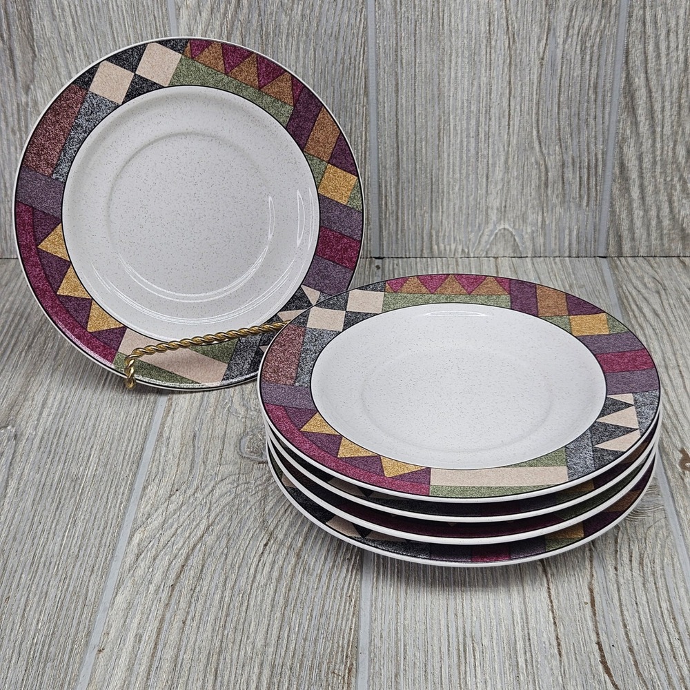 Studio Nova Palm Desert Y2216 Nancy Green Saucers Set of 5 Geometric